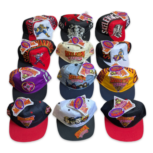 Lot de 12 casquettes 1996 Skeleton Warriors Capcom Taille ENFANT